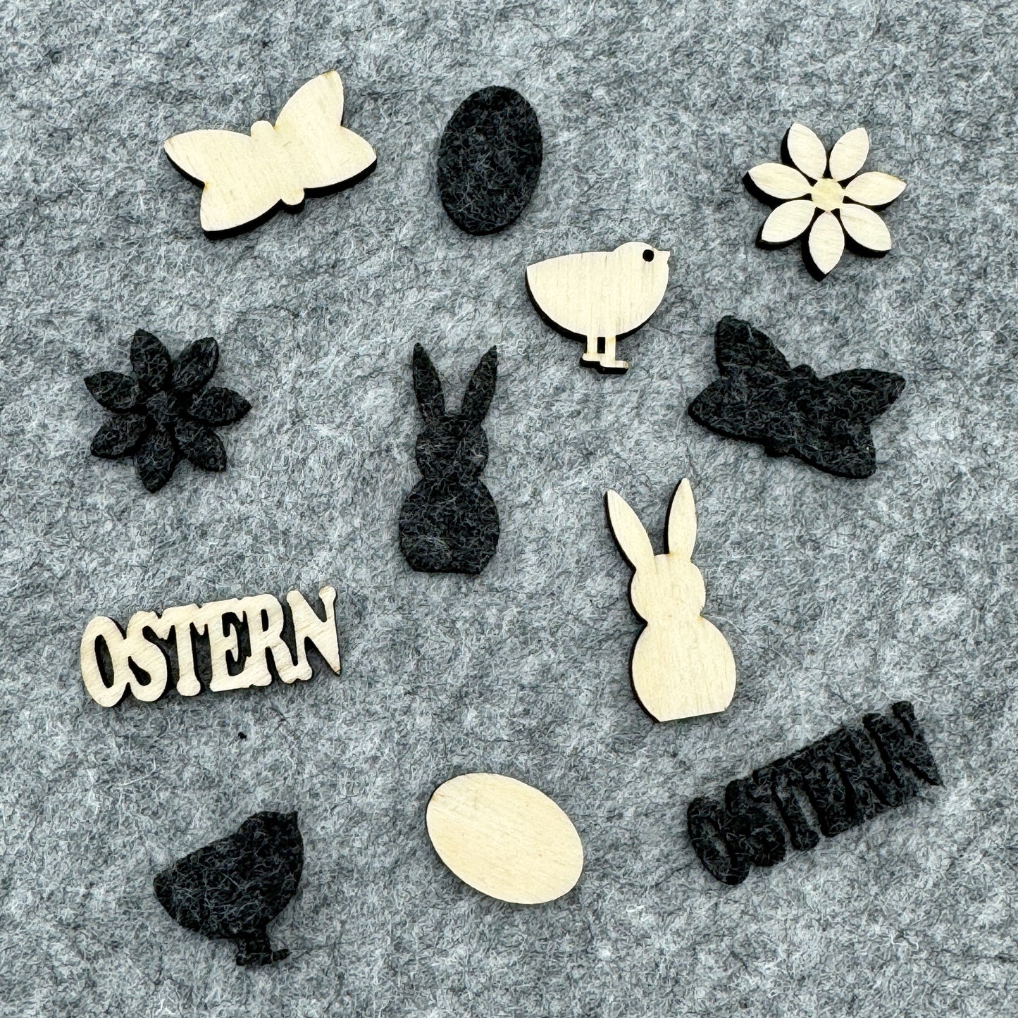 Osterdeko - Streudeko aus Filz oder Holz