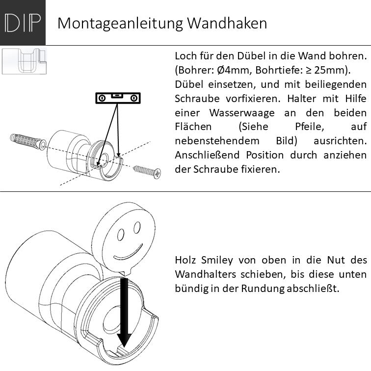Wandhaken - Smiley