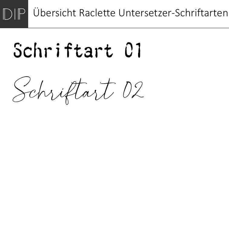 Filzuntersetzer - Raclette Nussbaum/Eiche