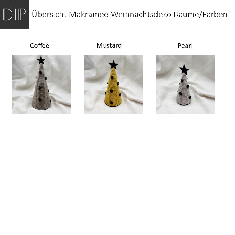 Makramee-Weihnachtsdeko Baum