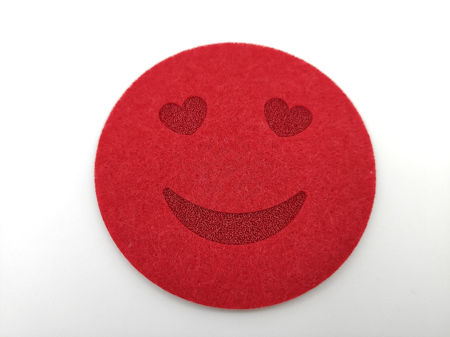Filzuntersetzer - Smiley