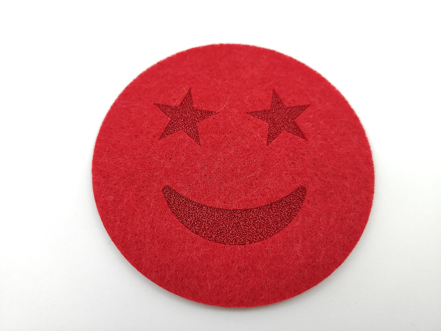Filzuntersetzer - Smiley