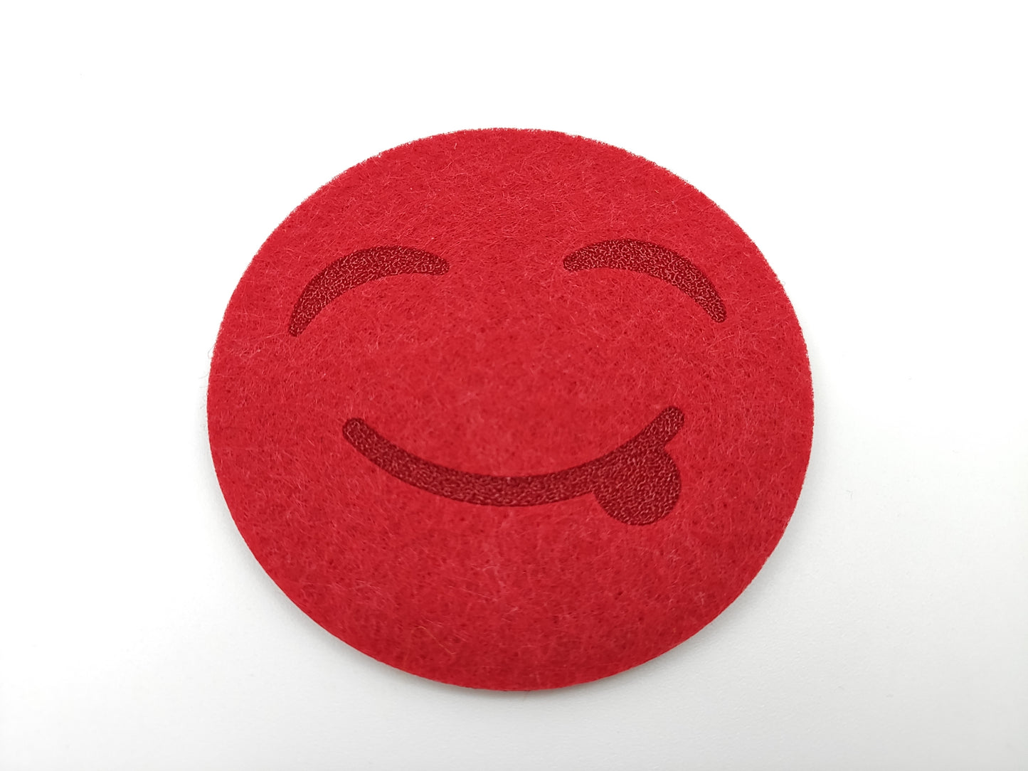 Filzuntersetzer - Smiley