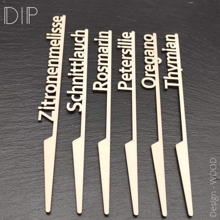 Pflanzenstecker - Kunststoff oder Holz