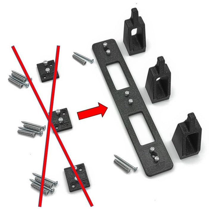 Wandhalter - Sonnenbrillen 3 fach Halter Schrauben Duebel 