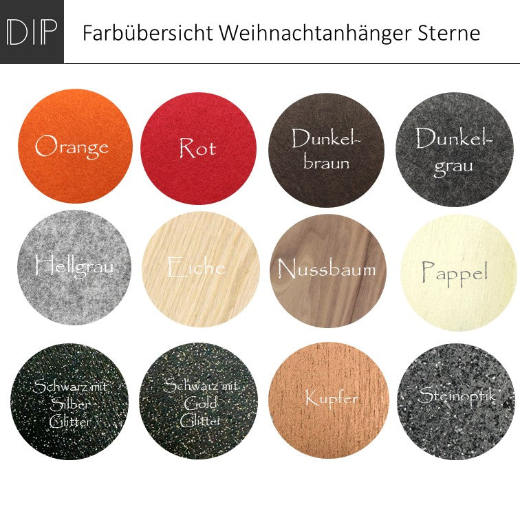 Weihnachtsdeko- Weihnachtsanhänger aus Holz oder Filz