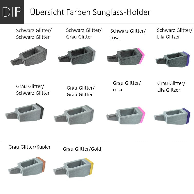 Wandhalter- Sonnenbrillen Uebersicht Farben Sunglass-Holder