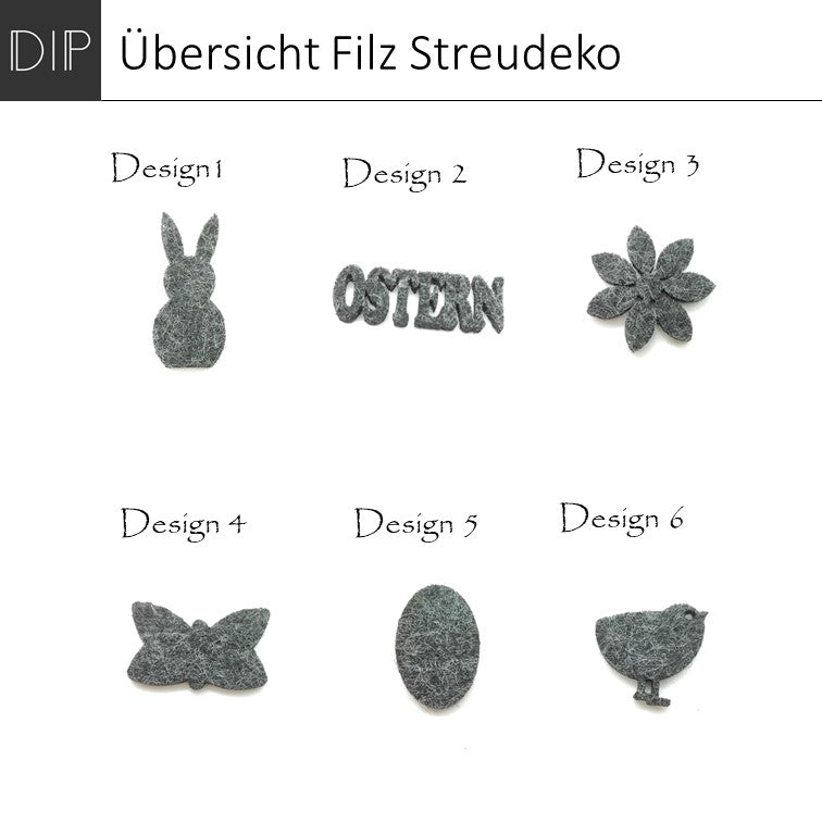 Osterdeko - Streudeko aus Filz oder Holz