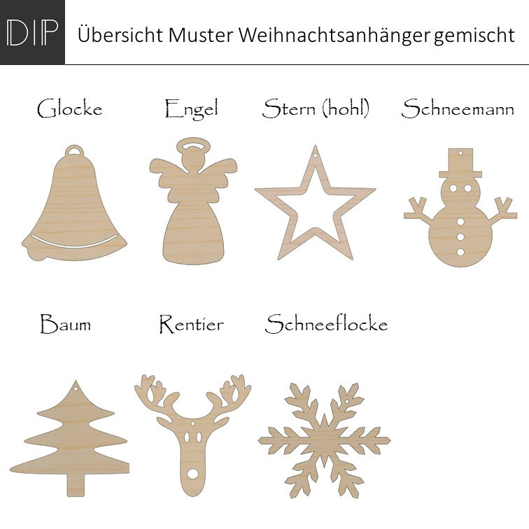 Weihnachtsdeko- Weihnachtsanhänger aus Holz
