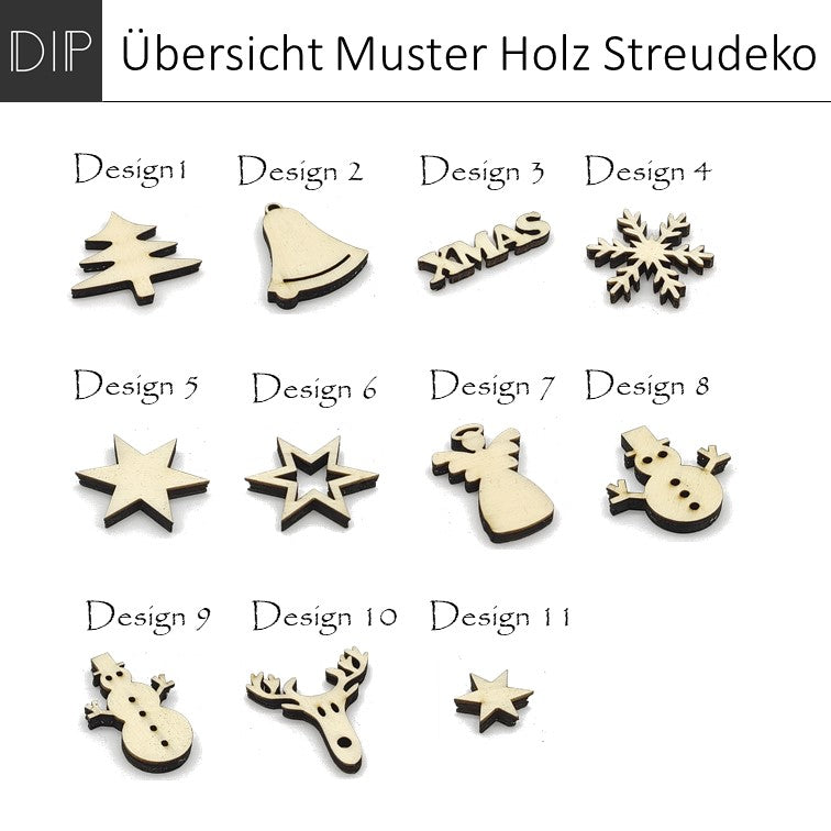 Weihnachtsdeko- Streudeko aus Holz