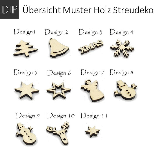 Weihnachtsdeko- Streudeko aus Holz