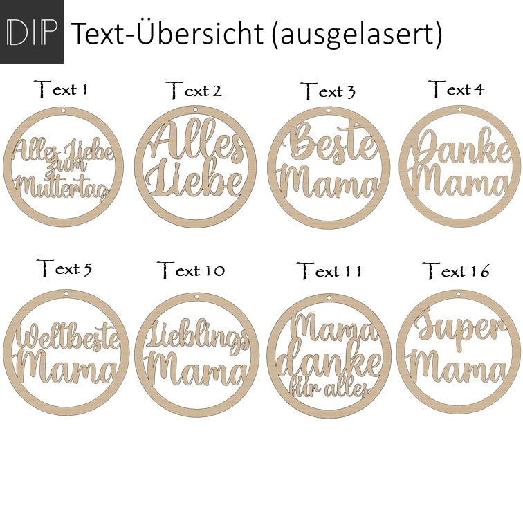 Muttertag - Stecker und Anhänger