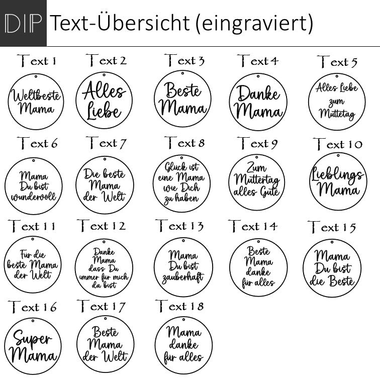 Muttertag - Stecker und Anhänger