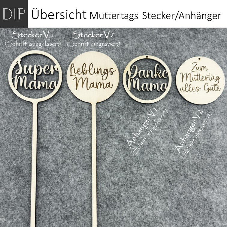 Muttertag - Stecker und Anhänger