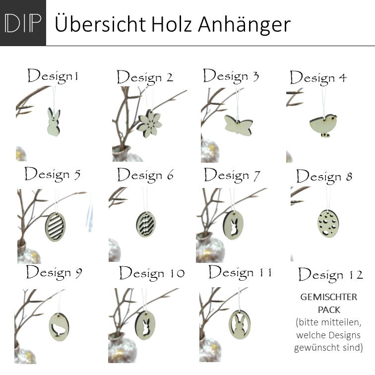 Osterdeko - Osteranhänger aus Filz oder Holz