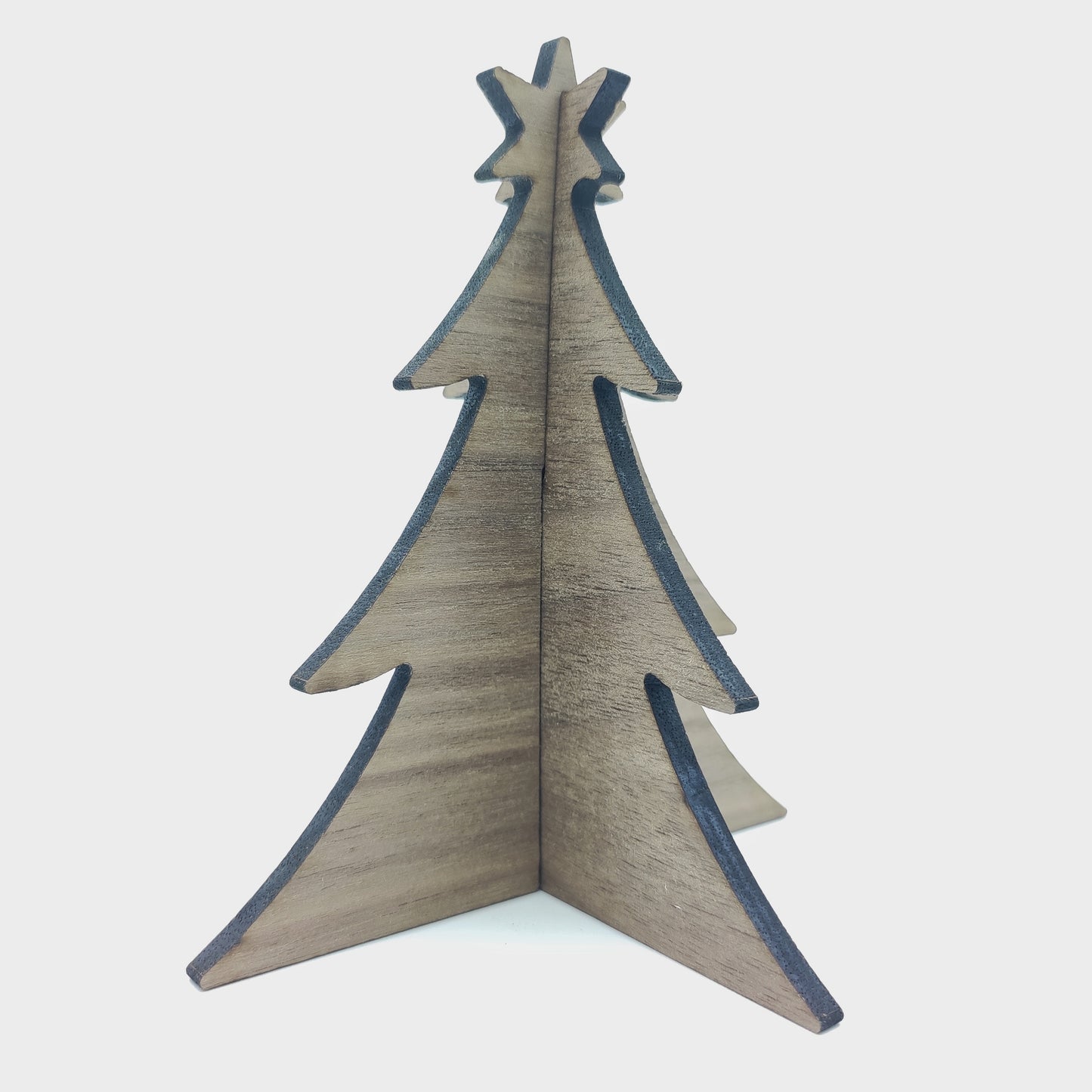 Weihnachtsdeko- Bäume aus Holz und Filz