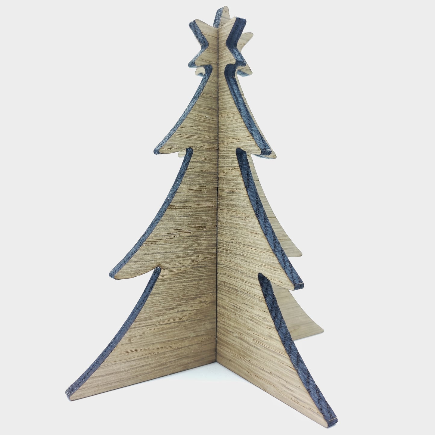 Weihnachtsdeko- Bäume aus Holz und Filz