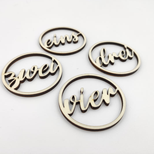 Weihnachtsdeko- Adventskranz Zahlen aus Holz