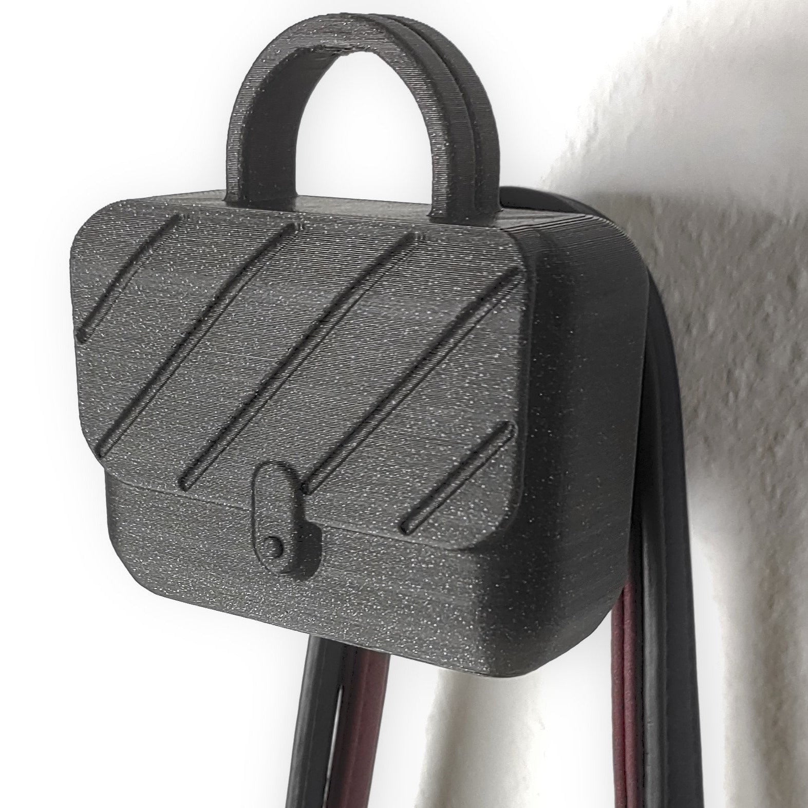 Wandhalter - Taschen schwarz glitzer  Taschen