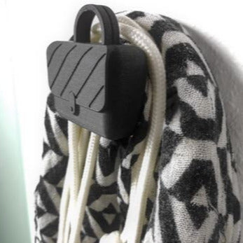 Wandhalter - Taschen schwarz glitzer Schal Tuch Taschen