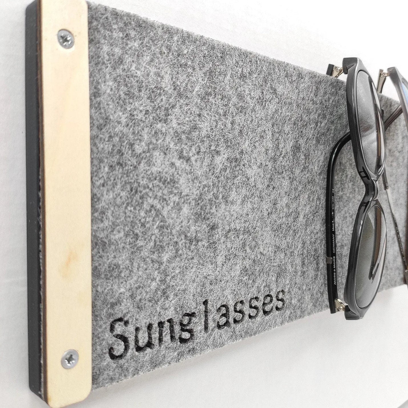 Wandhalter - Sonnenbrillen Filz helgrau Pappel